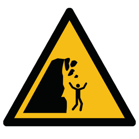 Pictogramme danger  Falaise instable