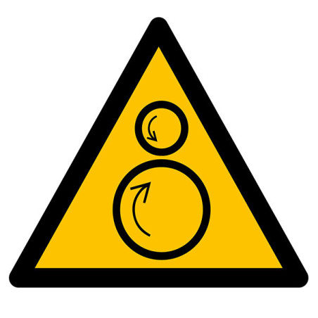 Pictogramme danger  Rouleaux contrarotatifs