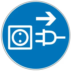 Pictogramme obligation Débrancher la prise d'alimentation