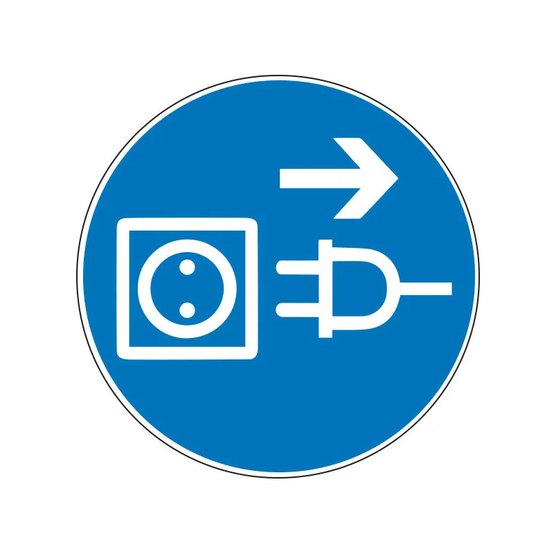 Pictogramme obligation Débrancher la prise d'alimentation