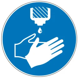 Pictogramme obligation Désinfection des mains au gel hydroalcoolique