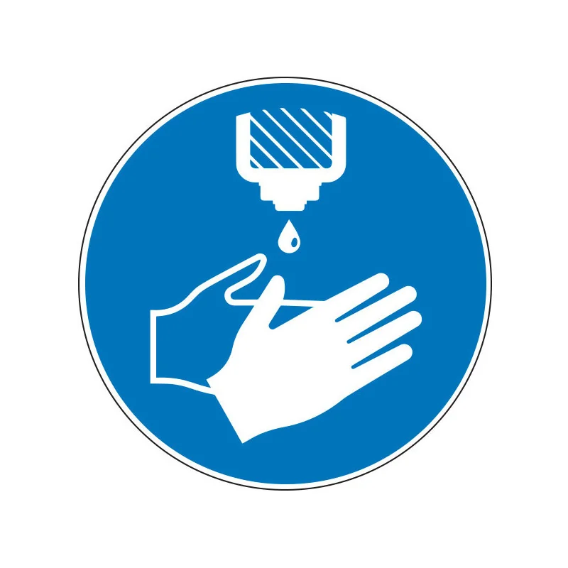 Pictogramme obligation Désinfection des mains au gel hydroalcoolique