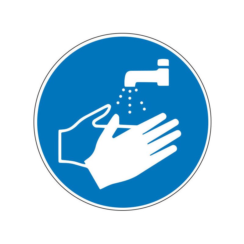 Pictogramme obligation  Lavage des mains