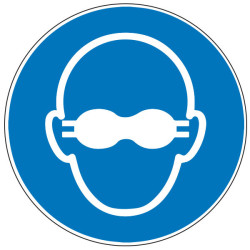 Pictogramme obligation  Lunettes de protection opaques