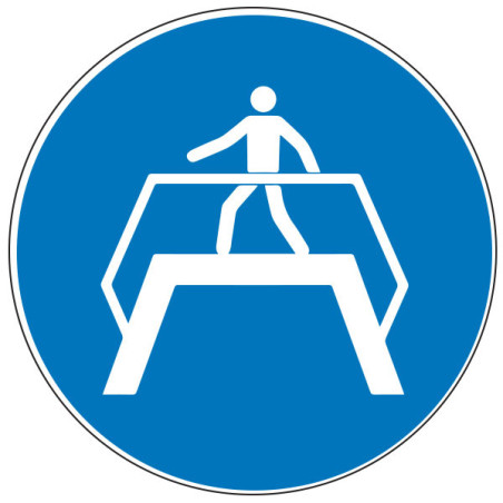 Pictogramme obligation  Utiliser la passerelle