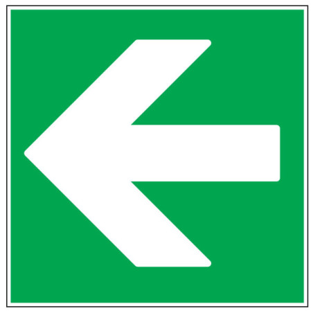 Pictogramme de secours Flèche verte vers la gauche