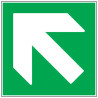 Pictogramme de secours Flèche verte vers le haut gauche
