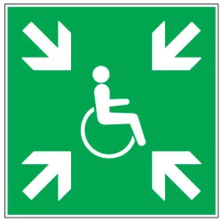 Pictogramme de secours Refuge temporaire d'évacuation