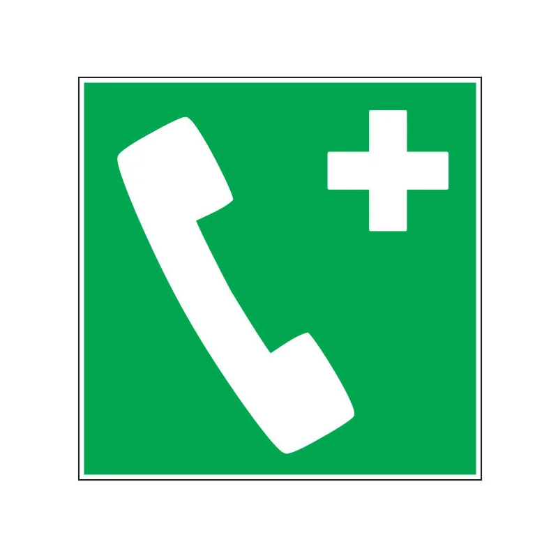 Pictogramme de secours Téléphone d'urgence