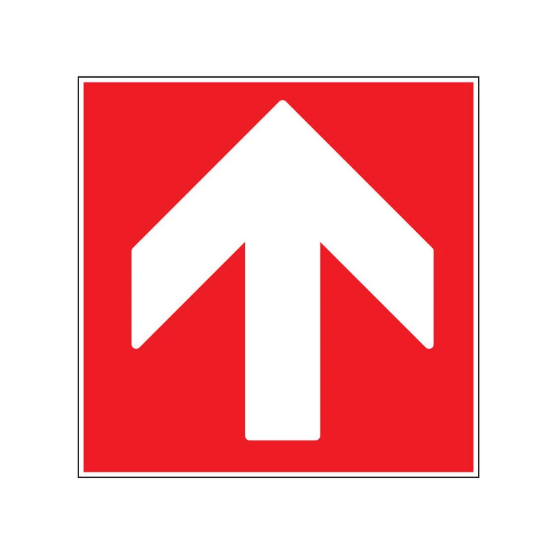Pictogramme incendie Flèche rouge vers le haut