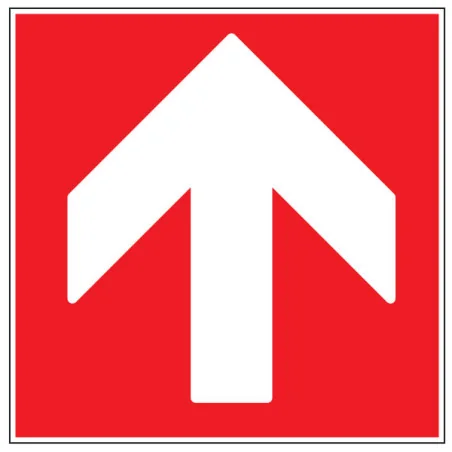 Pictogramme incendie Flèche rouge vers le haut