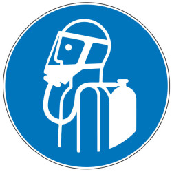 Pictogramme obligation  Port obligatoire d'un appareil isolant respiratoire