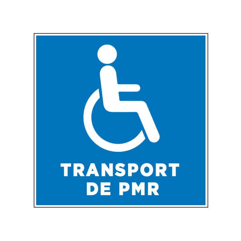 Pictogramme d'information  Transport de PMR