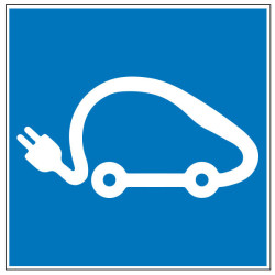 Pictogramme d'information  Borne de recharge pour voiture électrique