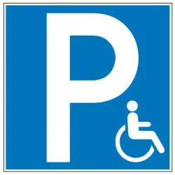 Pictogramme d'information Parking réservé aux PMR