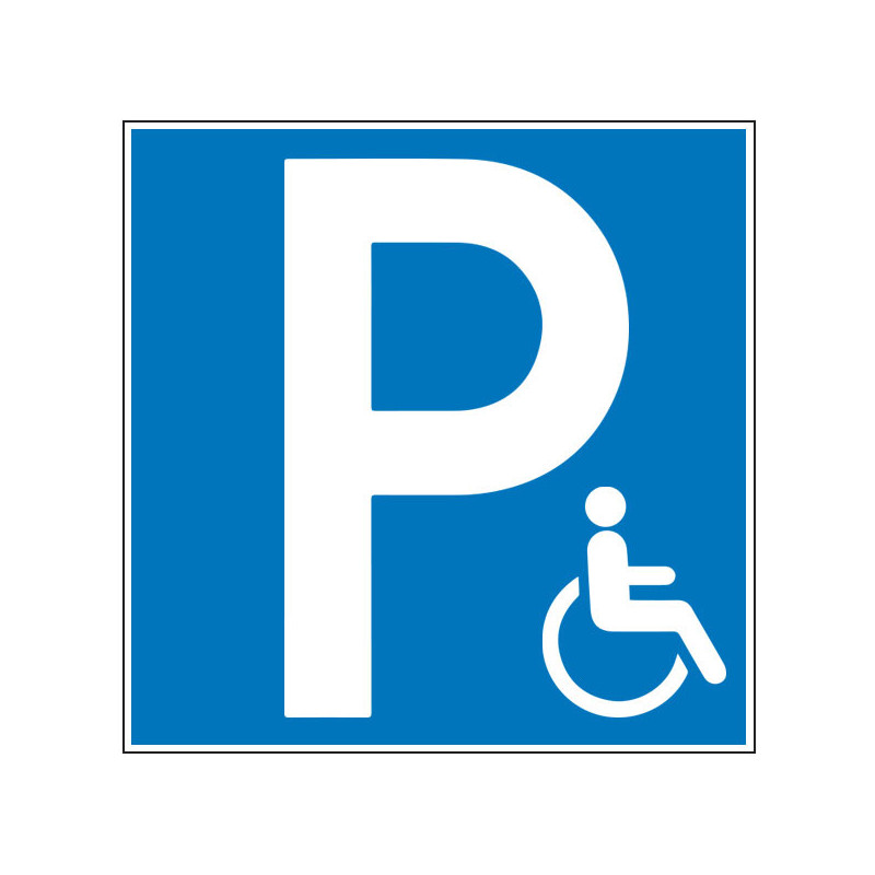 Pictogramme d'information  Parking réservé aux PMR