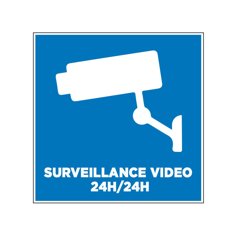 Pictogramme d'information  Vidéo surveillance 24h/24h