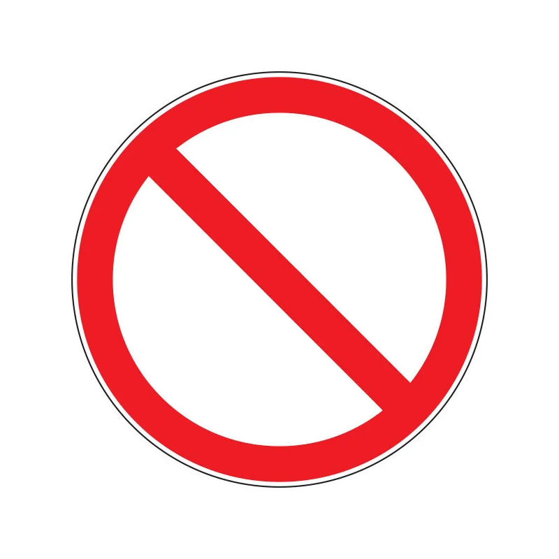 Pictogramme d'interdiction Interdiction générale