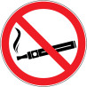 Pictogramme d'interdiction  Interdiction de vapoter