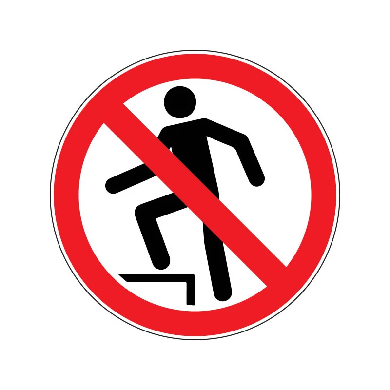 Pictogramme d'interdiction Interdiction de marcher sur la surface