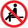 Pictogramme d'interdiction Interdiction de s'asseoir