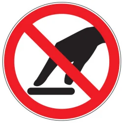 Pictogramme d'interdiction Interdiction de toucher