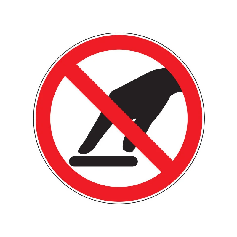 Pictogramme d'interdiction Interdiction de toucher