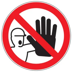 Pictogramme d'interdiction Interdiction d'entrer