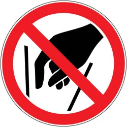 Pictogramme d'interdiction Ne pas mettre les mains