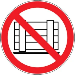 Pictogramme d'interdiction Ne pas obstruer