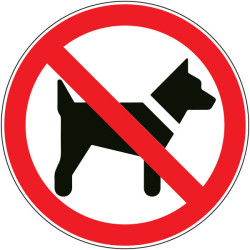 Pictogramme d'interdiction  Chiens interdits