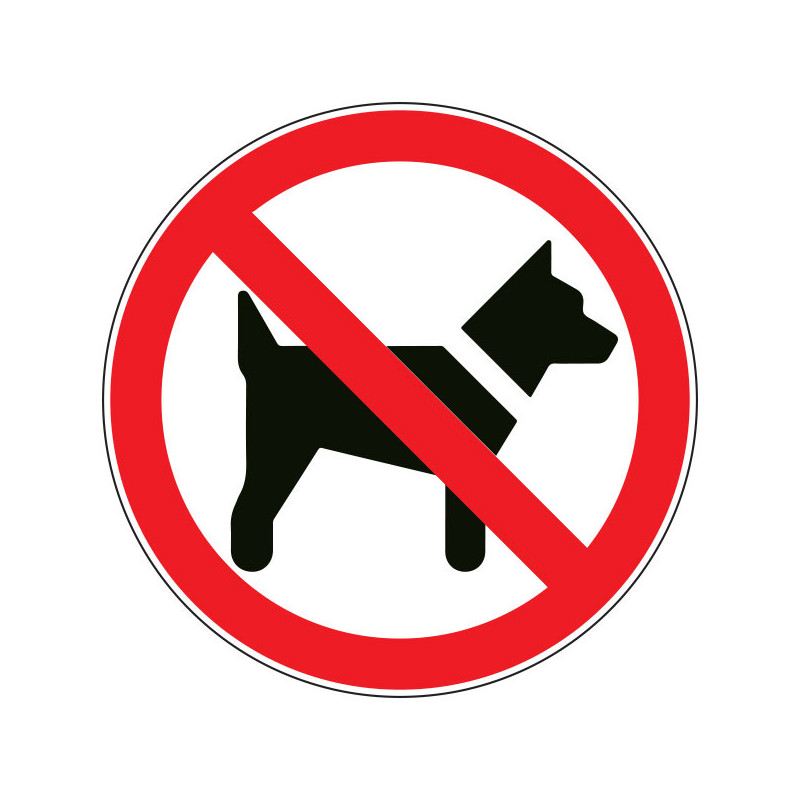 Pictogramme d'interdiction  Chiens interdits