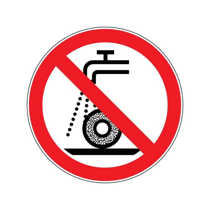 Pictogramme d'interdiction Ne pas utiliser pour rectification humide