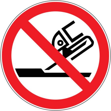 Pictogramme d'interdiction  Ne pas utiliser pour rectification plane