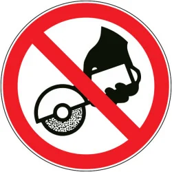 Pictogramme d'interdiction Ne pas utiliser de meuleuse portative