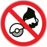 Pictogramme d'interdiction Ne pas utiliser de meuleuse portative