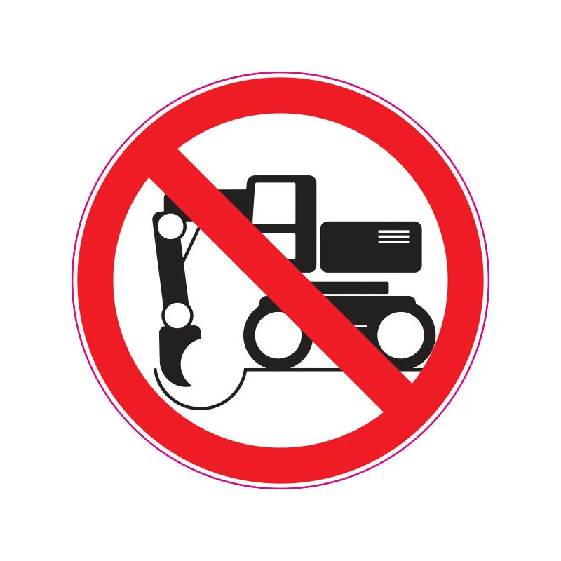 Pictogramme d'interdiction Ne pas creuser mécaniquement