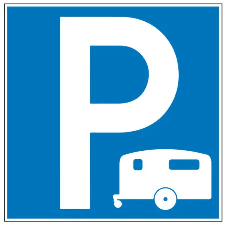 Pictogramme d'information Parking réservé aux caravanes