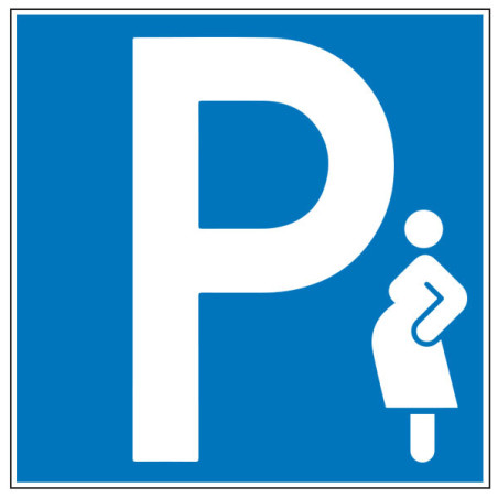 Pictogramme d'information  Parking réservé aux femmes enceintes