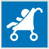 Pictogramme d'information Poussette