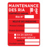 Panneau consigne  Maintenance des RIA