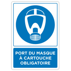 Panneau consigne  Port du masque à cartouche obligatoire