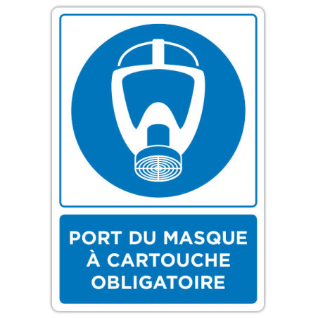 Panneau consigne  Port du masque à cartouche obligatoire