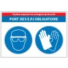 Panneau consigne Port de 2 EPI obligatoire