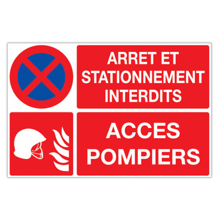 Panneau consigne  Signalement des voies pompiers