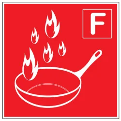 Panneau consigne extincteur Classe de feu F