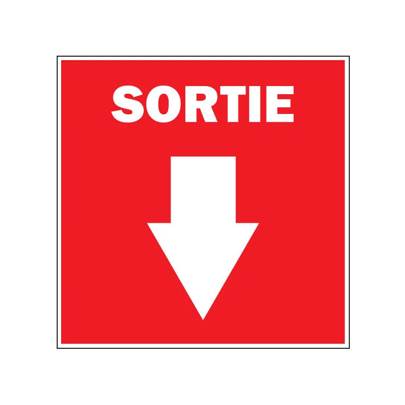 Pictogramme d'incendie Sortie incendie