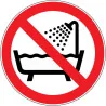 Pictogramme d'interdiction Ne pas utiliser ce dispositif dans une baignoire