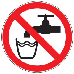 Pictogramme d'interdiction Eau non potable