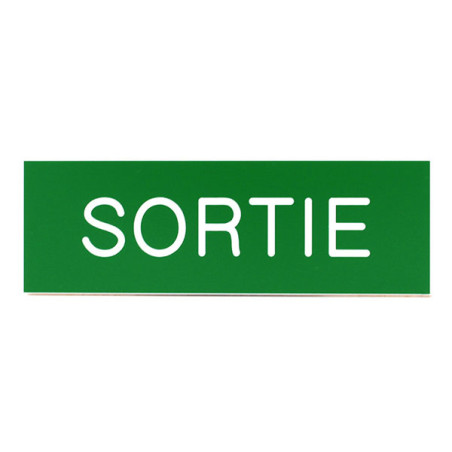 Plaque de porte  SORTIE  Etiquette gravoply